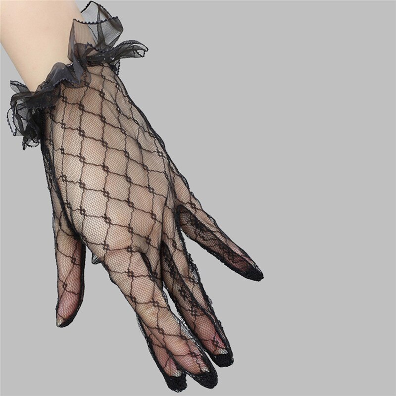 Guantes cortos de Boda Para novia, de encaje, corto Beige, Accesorios baratos Para Boda