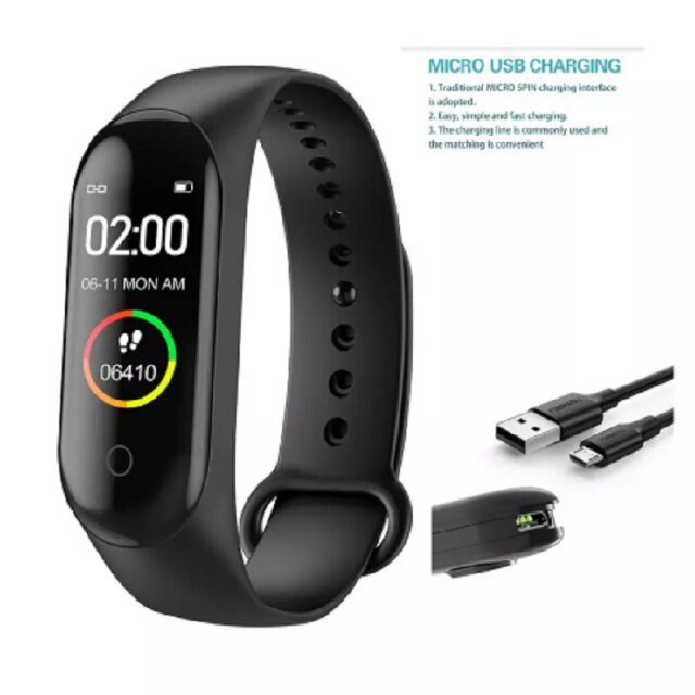 M4 Smart Watch Band Sport Tracker orologi Smart Bracelet Health Watch Fitness Wristband pressione sanguigna cardiofrequenzimetro: Default Title
