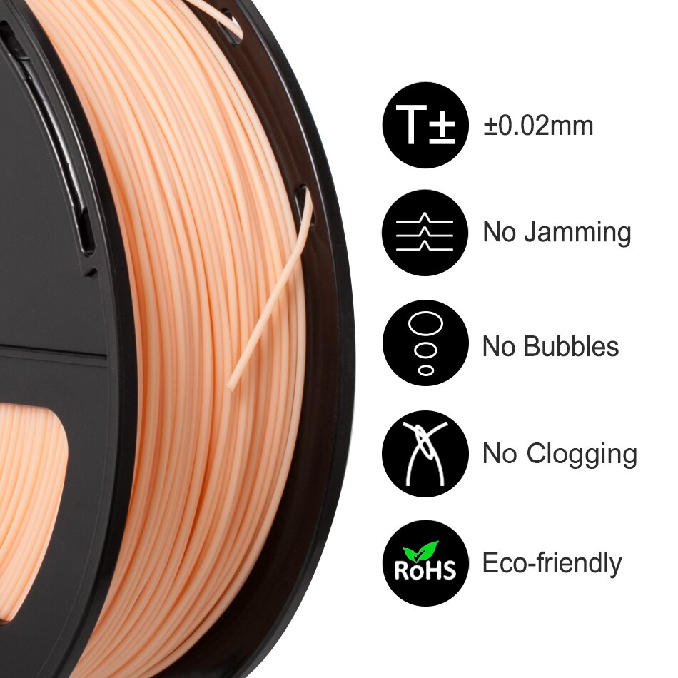 1Kg Filament 2.2lbs 1.75Mm Tolerantie +-0.02Mm Pla 3D Printer Filament Voor 3D Printer Plastic Milieuvriendelijke, niet-giftig Materiaal
