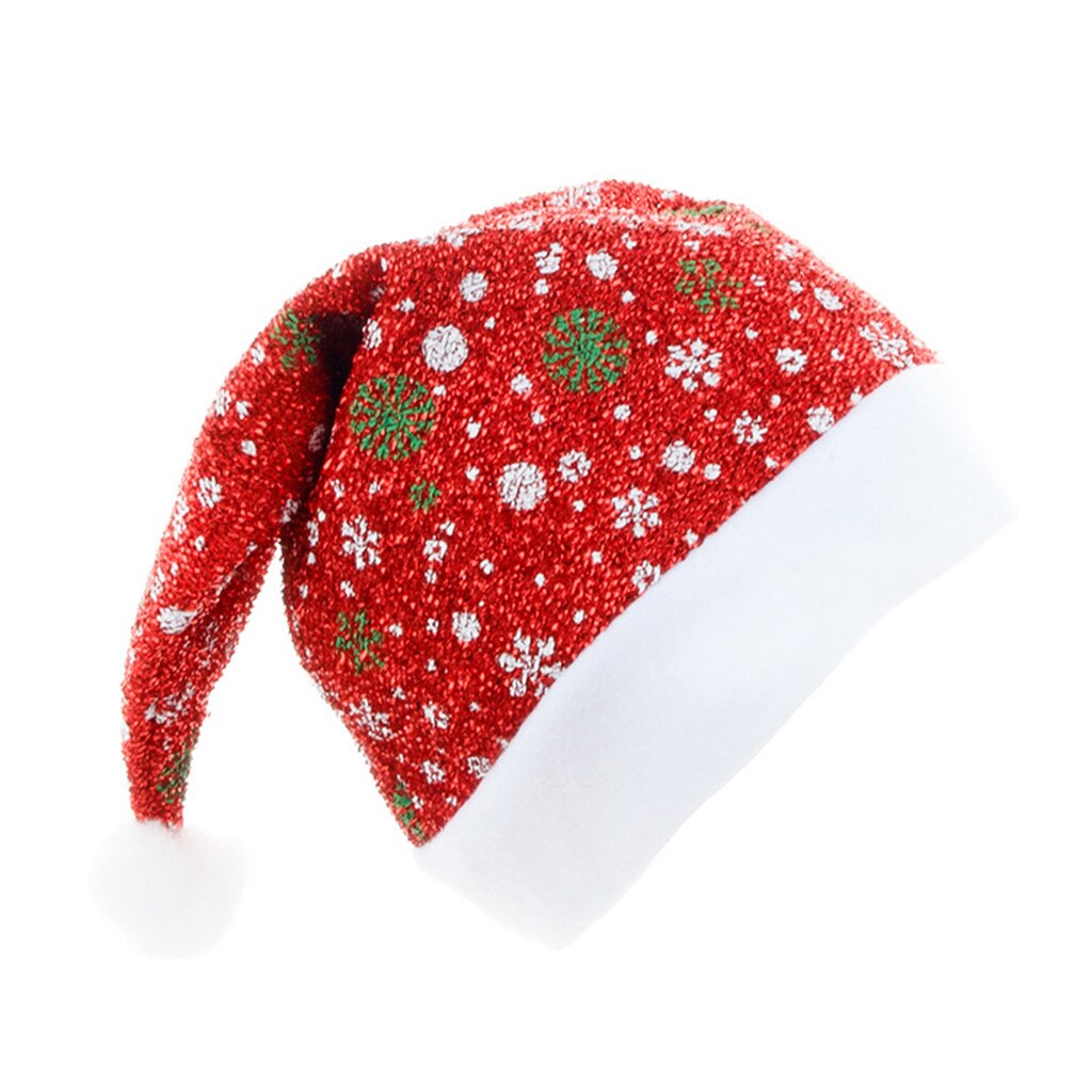 Plush Christmas hats Christmas Xmas Cap for Santa Claus Christmas Hat beanie шапка женская: B