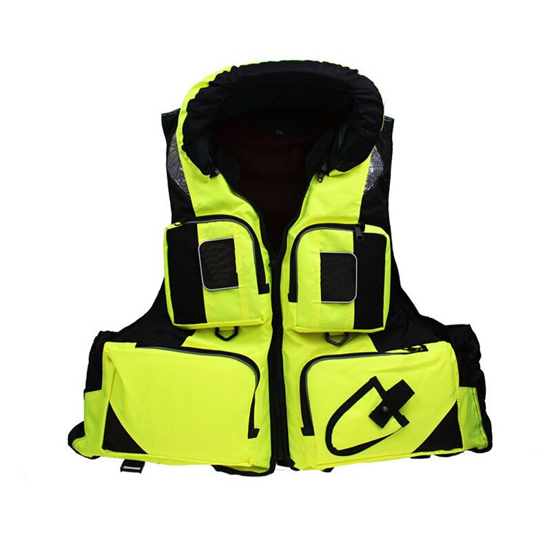 Colete salva-vidas de pesca ao ar livre natação colete salva-vidas barco para o homem adulto água esporte colete deriva colete salva-vidas rolamento vela 110 kg: green / L