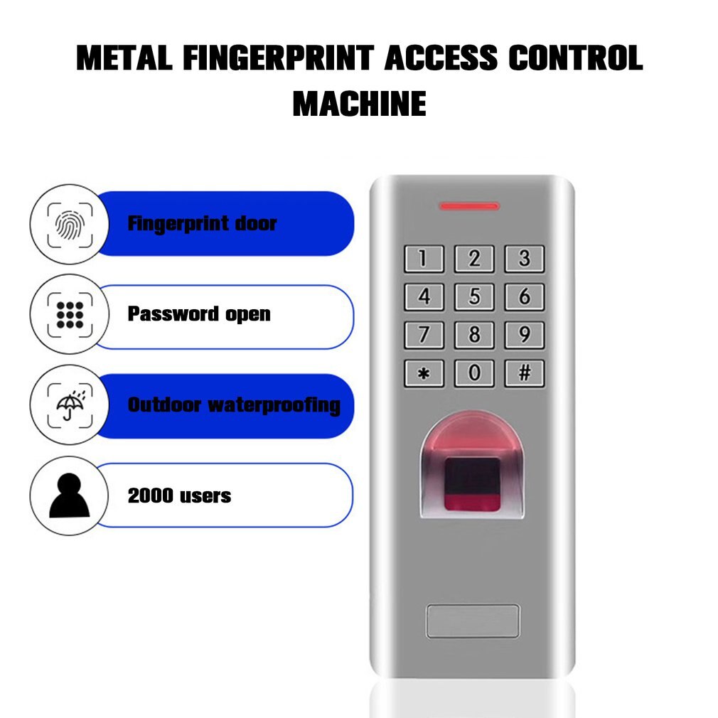 Sf2 Fingerprint Password Access Control Machine Fingerprint Metal Waterproof Metal Case With Double Door Interlock Function