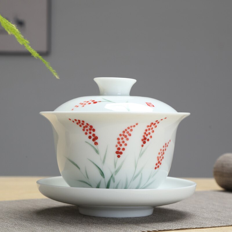 TANGPIN große kapazität keramik Terrine gaiwan teetasse handgemalte cha schüssel chinesische kung fu Tee-setzt 280 ml: Stil E