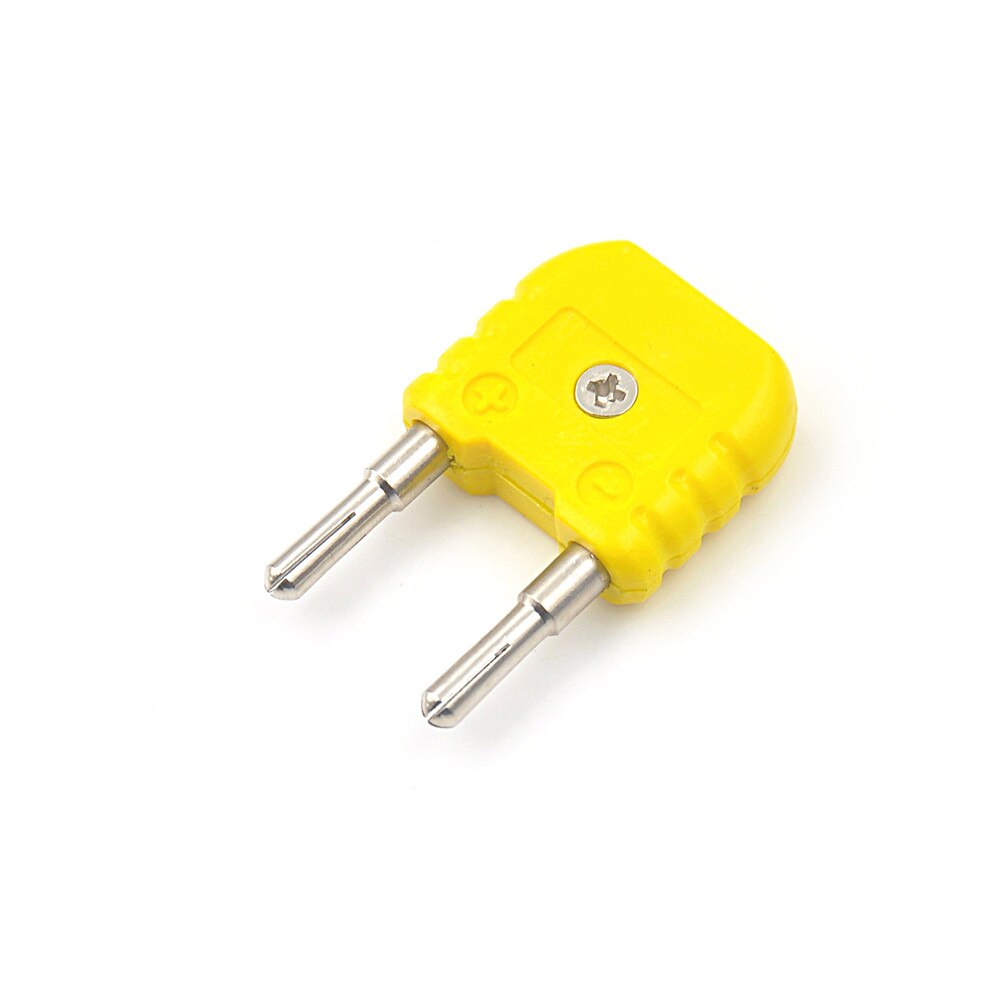 1Pcs Yellow Mini K Type to Round Banana Plug Thermometer K-Type Thermocouple Adaptor Plug