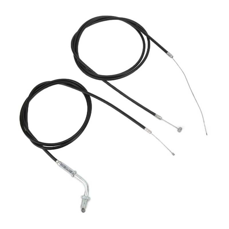 Throttle Clutch Cable Kit Motorized Bicycle Parts Black PVC Steel for 49cc 66cc 80cc