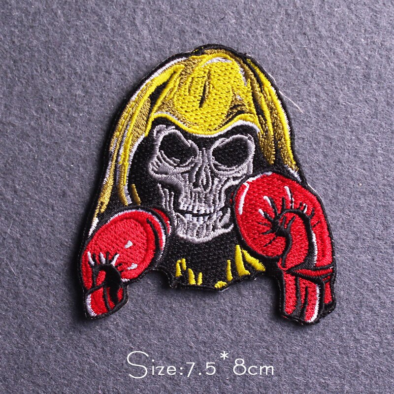 Nicediy Diy Schedel Patch Ijzer Op Patches Voor Kleding Applique Geborduurde Patches Voor Kleding Punk Patch Voor Jas Rugzak: PE5657CT