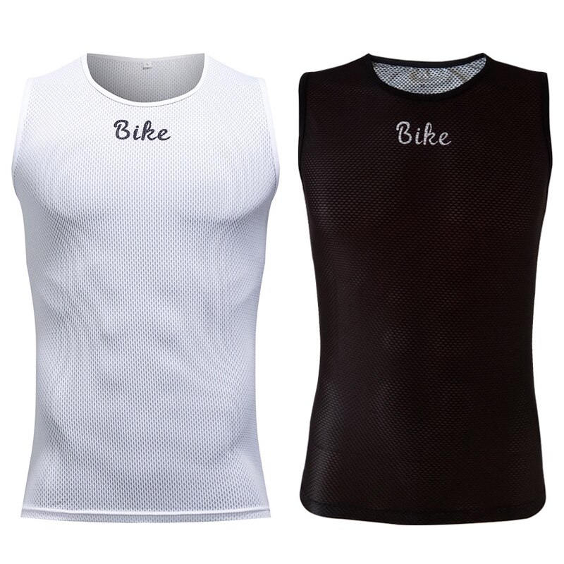 TWTOPSE sin mangas ciclismo Base capas MTB bicicleta de carretera bicicleta bajo desgaste humedad Wicking transpirable Luz de secado rápido: 2 Pieces White Black / XXXL