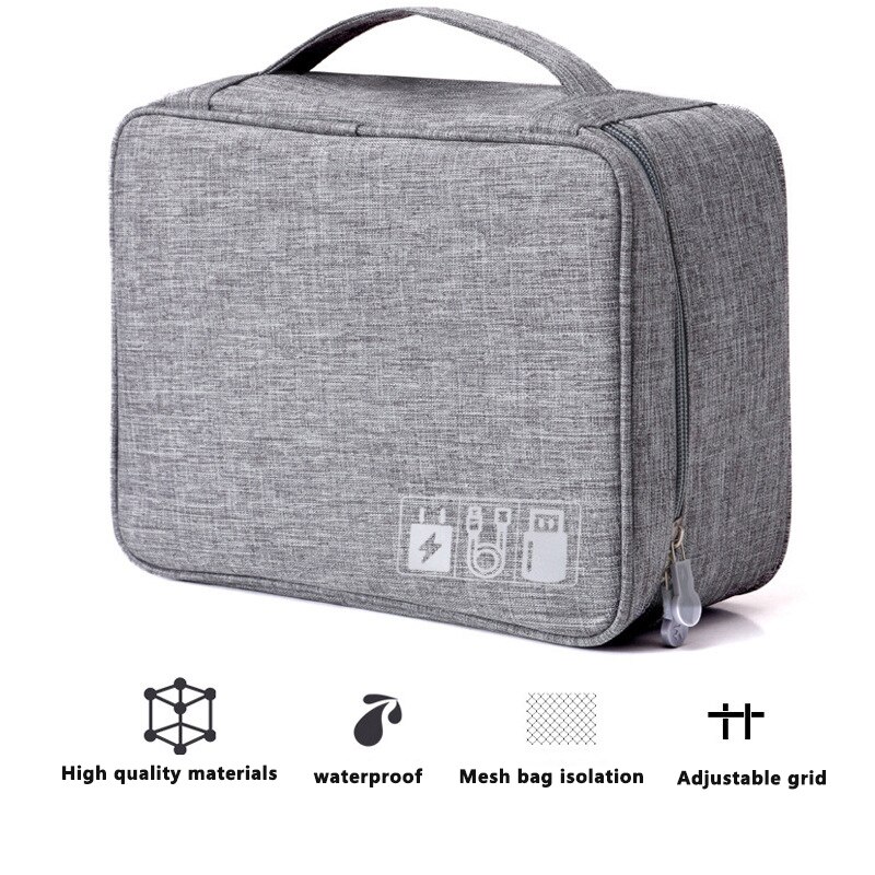 Portable Digital Travel Bag Large Capacity Electronic Organizer Travel Accessories Zipper Digital Device Bag