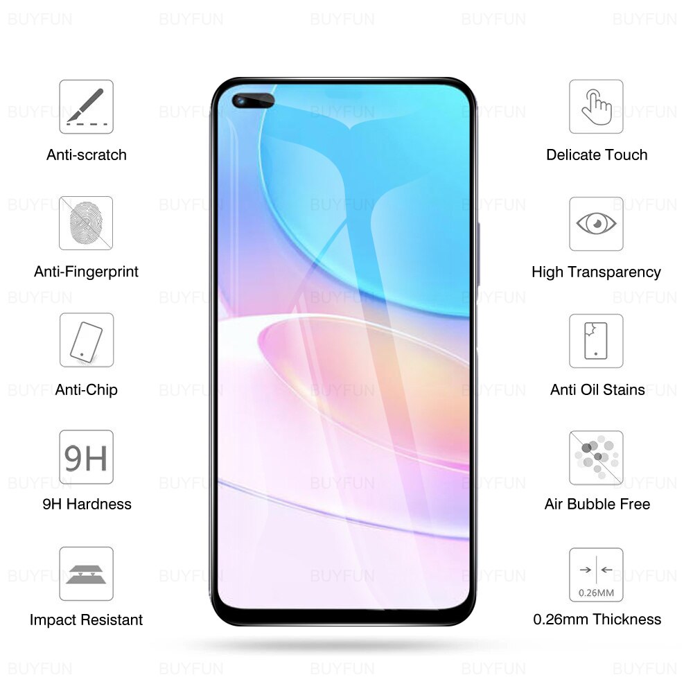 3個フルカバー保護ガラスhuawei社nova 8i 6.67 &quot;スクリーンプロテクターのためのnova 8i 8私はNEN-L22、NEN-LX1強化フィルム