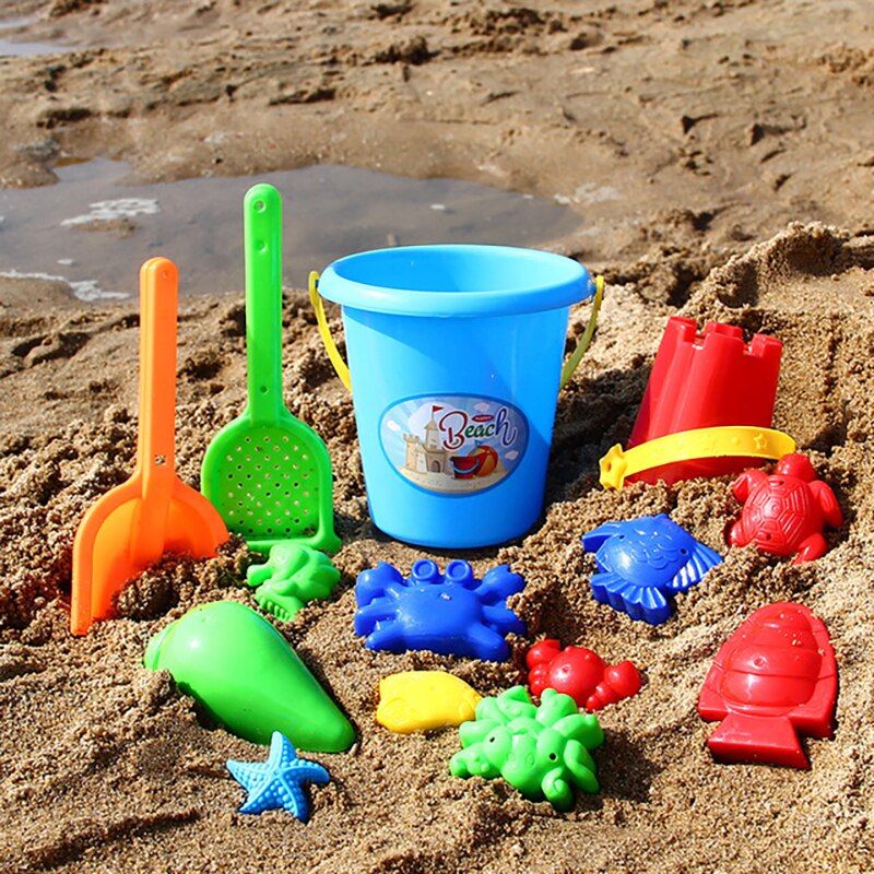 Strand / sand legetøj børn børn leger strand legetøj sommer fantasifulde farverige bløde strandsand multi-stykke dragt værktøj spand