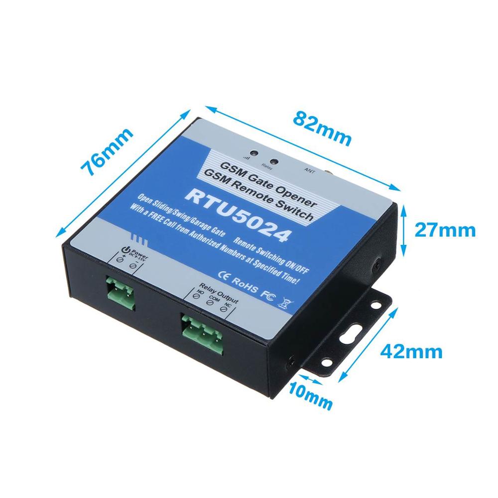 Interruptor de relé para Abrir Puerta GSM, portero automático inalámbrico, Control remoto, Kit de acceso a puerta por llamada gratuita, 850/900/1800/1900MHz, RTU5024