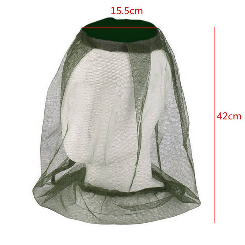 2pcs Anti-mosquito Mosquito Net Cap Insect-proof Fishing Cap Outdoor Hiking Camping Travel Dark Green Gauze Neutral Garden