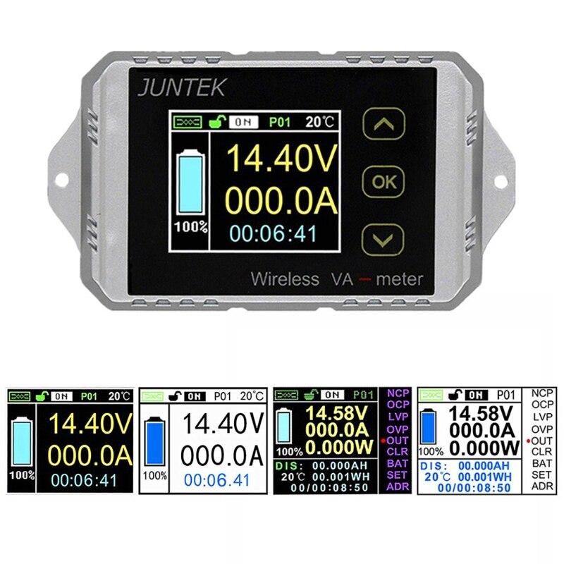 Dc 400V 300A Draadloze Bi-Directionele Voltmeter Ampèremeter Capaciteit Volt Power Meter