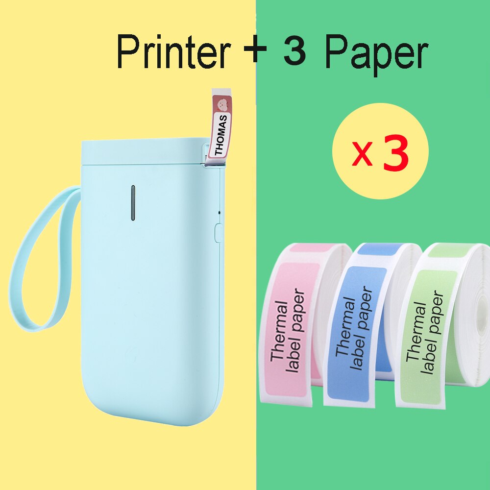 Wireless Label Printer Portable Pocket D11 Label Printer Bluetooth Thermal Label Printer Fast Printing Home Use Office Printer: D61 Green 3c
