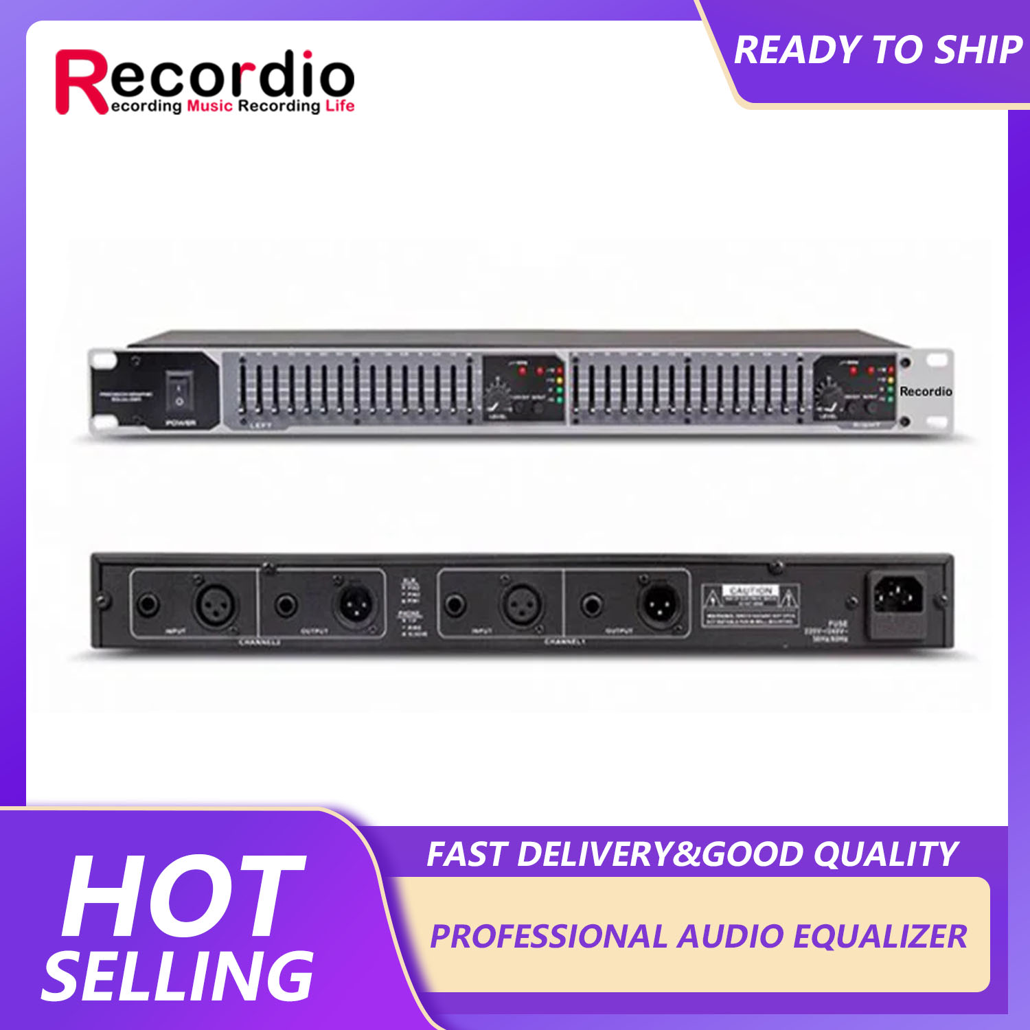 GAX-EQ215 Professionele Equalizer Dual 15-Segment Grafische Equalizer Apparatuur Stage Performance: Default Title