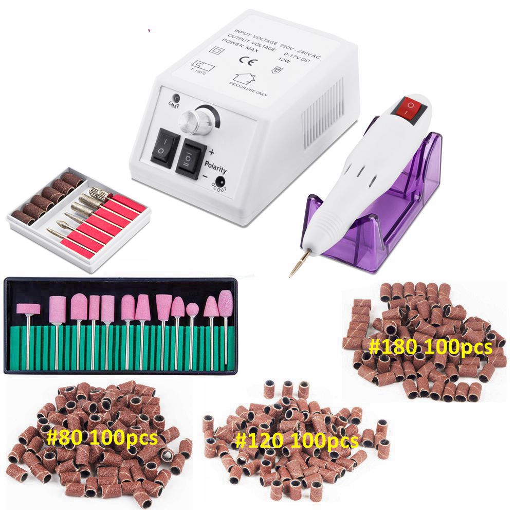 Manicure En Pedicure Frezen Elektrische Machine Voor Nagel Elektrische Nagel Boor Molen Apparatuur Voor Manicure Nail Art Machine Feecy: 828 Gray S07-A 180