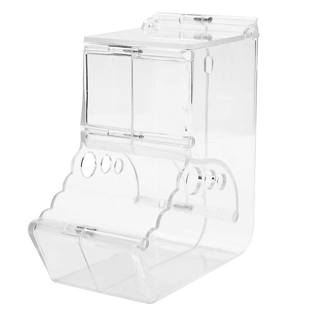 Dispensador de alimento para conejos y hámster, comedero de plástico transparente automático para mascotas, para hámster, conejillos de indias, contenedor de cuencos de comida: B