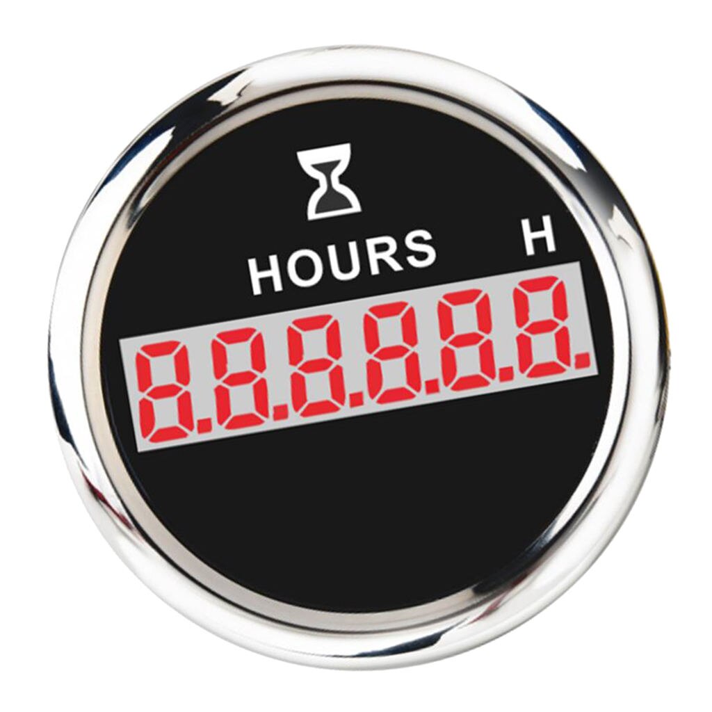 Digital Hour Meter Gauge 3 " Round 52mm Waterproof Hour Meter