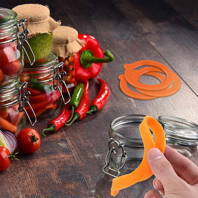 Rubber Seals for Glass Jars,Silicone Gaskets Canning Seals Replace Airtight Sealing Lids Rings for Canning Jar