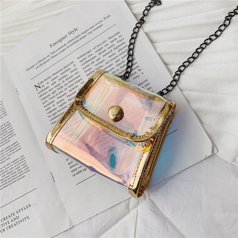 Mochilas para niñas y niños colorido Mini bolsos artificiales Cruz cuerpo cómodo Lindo bolso de hombro: Dorado