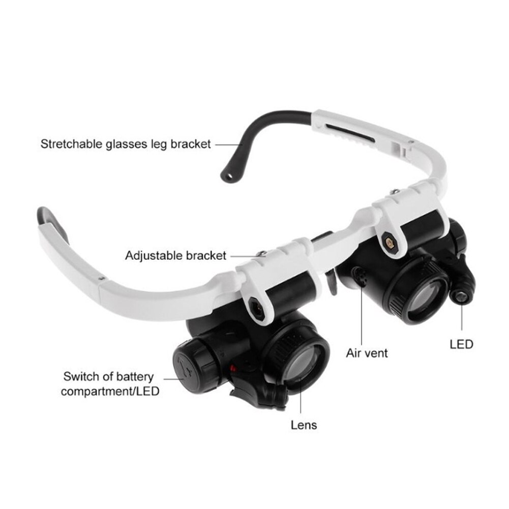 8X/15X/23X Auto Repair Tools, Tools Magnifying Glass, Magnifying Glasses LED Light Repair: Default Title