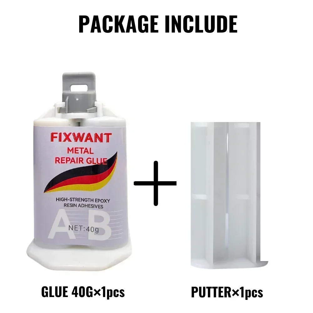 180 ℃ Hoge temperatuurbestendige sterke metaallijm voor wederzijdse hechting van metaal Koper Aluminium Zinklegering Ijzerlijm: milky