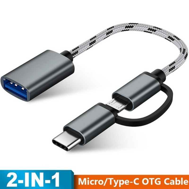 2 em 1 usb 3.0 otg adaptador cabo tipo-c micro usb para usb 3.0 conversor de interface para a linha de cabo de transferência de smartphone para samsung