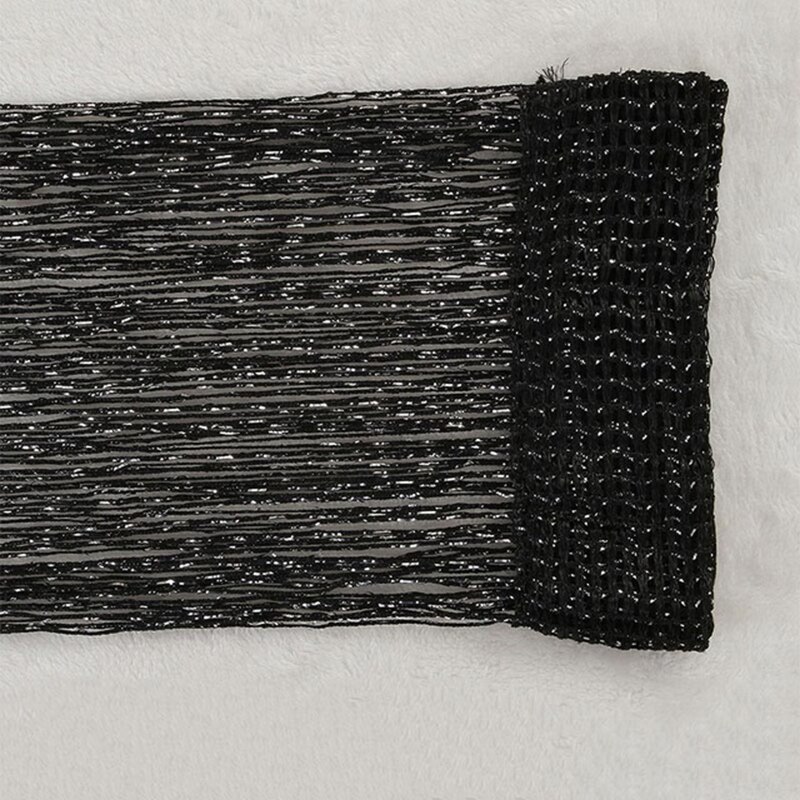 1x2 M Beaded String Curtain Door Curtain Beads Thread Curtains Window Wall Panel Room Doorway Home Living Room Wedding Decor: Black