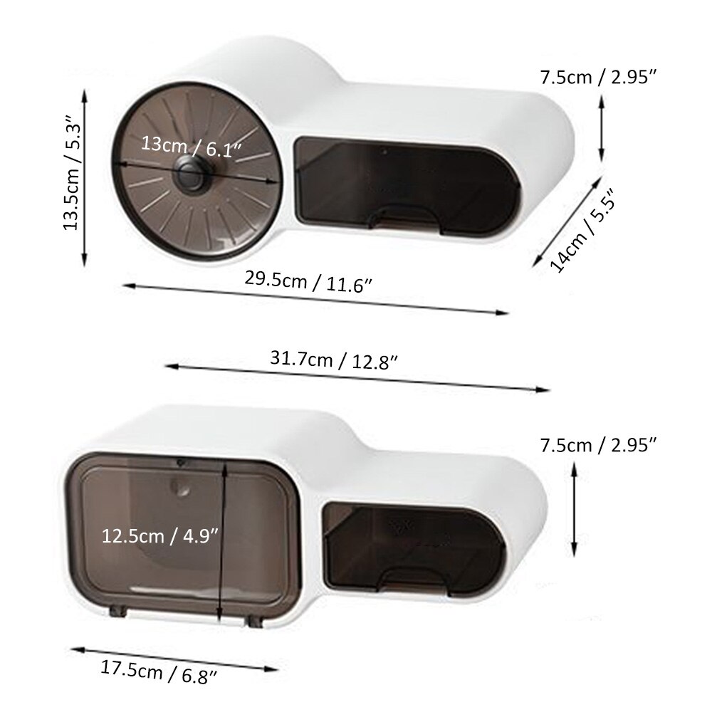 Toilet Paper Holder Waterproof Wall Mounted Toilet Paper Tray Roll Paper Tube Storage Box Tray Tissue Box Shelf Bathroom Product