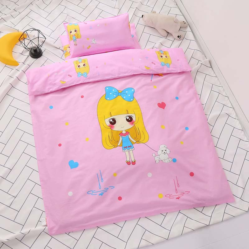 Bomuld 3 stk/sæt børnehave quilt tegneserie børneværelse sengetøj sæt baby tremmeseng quilt cover lagener uden fyld blød: 10