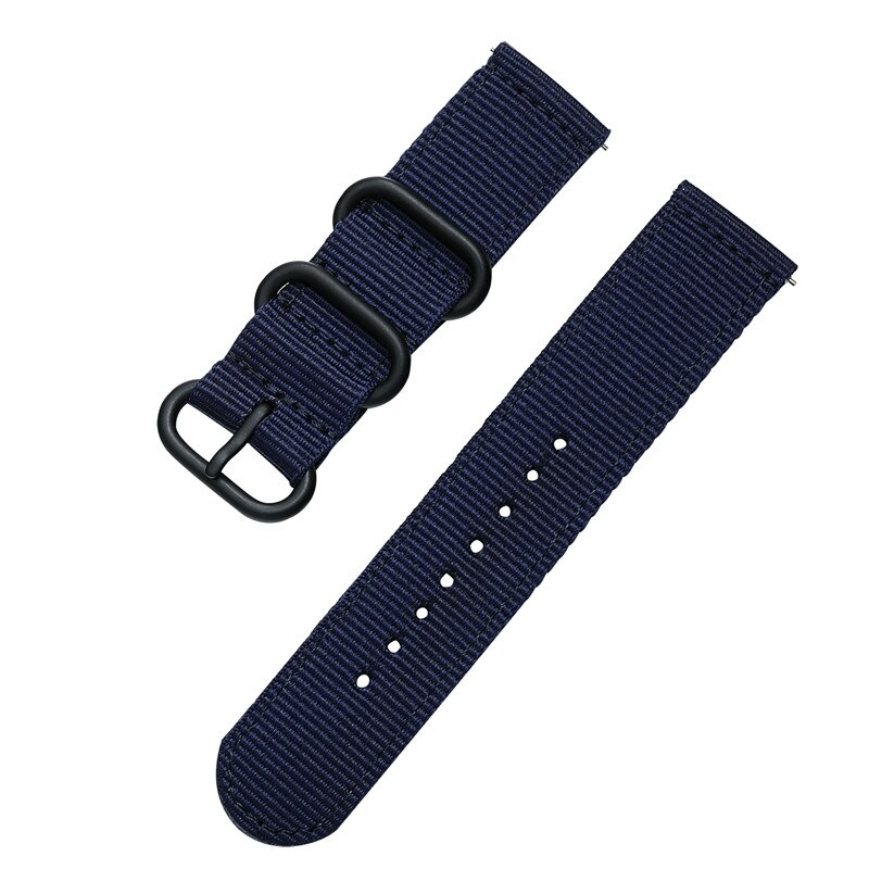 20Mm Nylon Horlogeband Strap Voor Garmin Venu Sq Muziek/Vivoactive 3 / Vivomove Hr Sport Armband Band Vervanging polsband: Blue