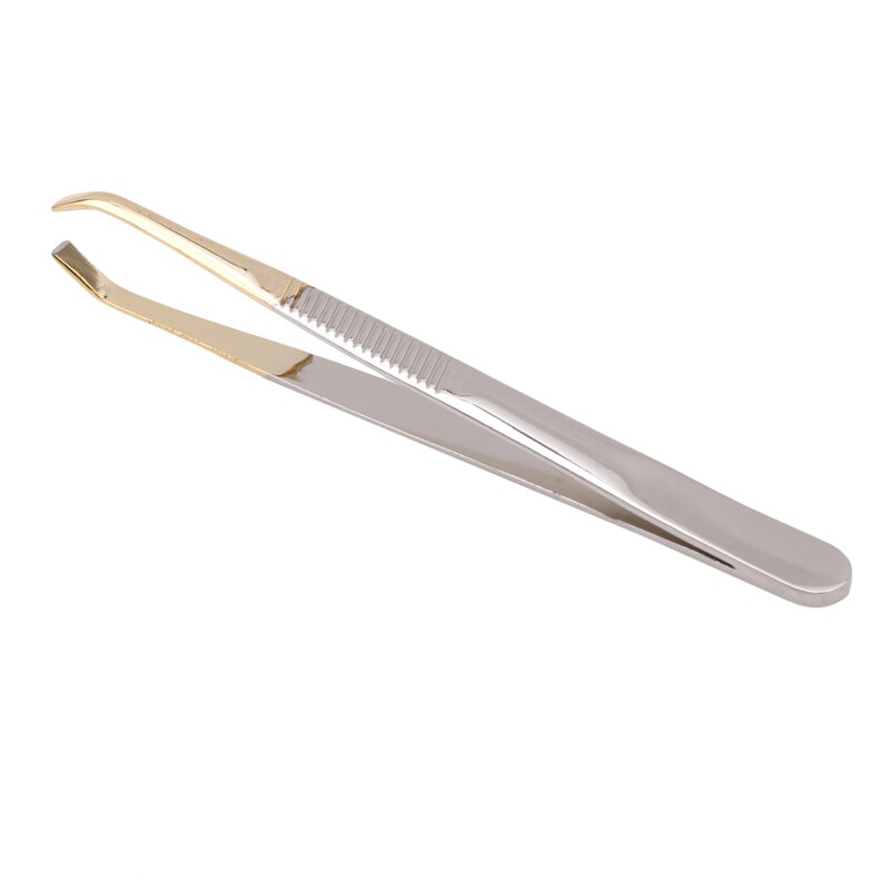 1pc øjenbrynspincet i rustfrit stål med skrå spids øjne pincetclips til ansigtshårfjerning makeup-værktøj knibe en epiler