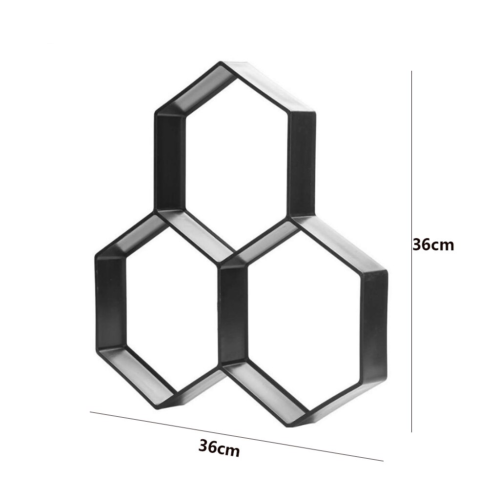 Geometrische DIY Bestrating Cement Baksteen Beton Mallen Plastic Path Maker Mold Tuin Stepping Oprit Mold Tuin Steen Road Patio: 3