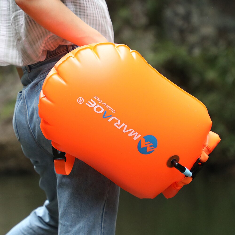 20L Thicken Pvc Waterdichte Gear Bags Outdoor Sport Opblaasbare Zak Boei Voor Varen Kajakken Vissen Rafting Zwemmen Camping Re: Orange