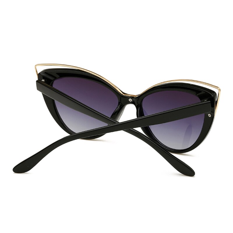 Cat eye solbriller kvinder vintage sommerfugl spejl solbriller kvinde retro sommer stil metal briller luksus
