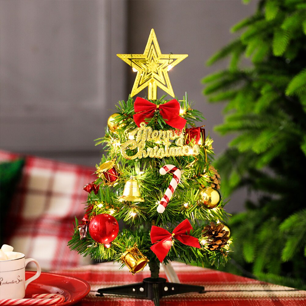 30Cm Mini Kerstboom Ornament Tafel Kerstboom Decoratie Kerst Decoraties Voor Thuis Bureau Jaar