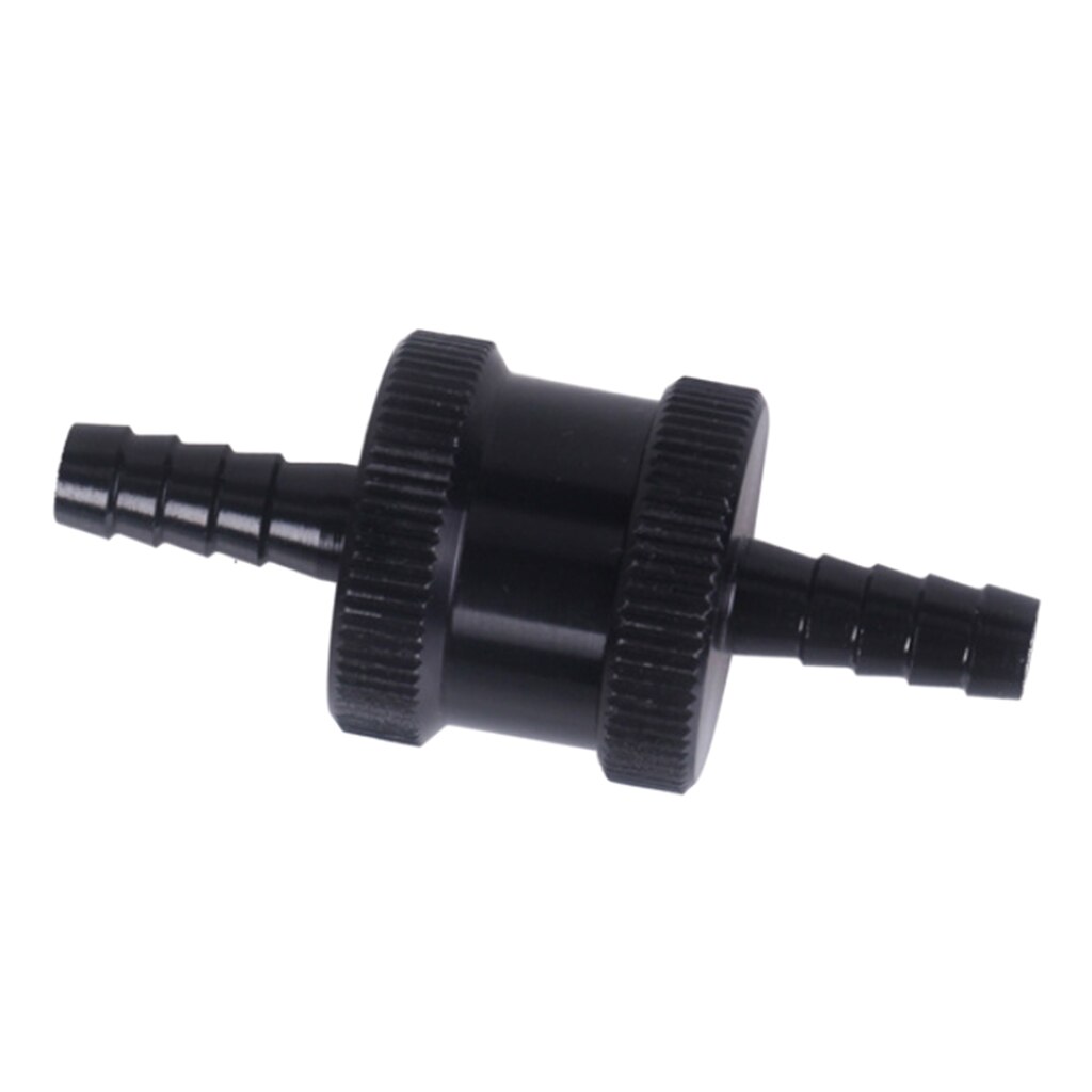 Fuel Cell Valve Aluminum Fuel Oil Line Check Valve Non Return One Way Check Valve Male Flare Inline Hose Fitting Adapters Black: 10mm 