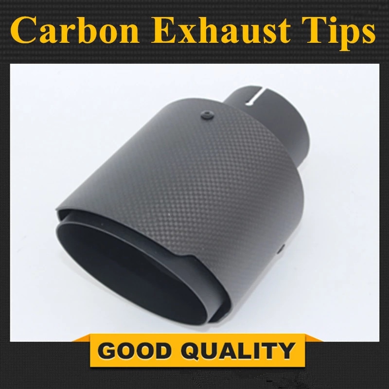 Embout de silencieux d&#39;échappement en carbone, entrée 48 51 54 57 60 63 66 70 MM vers sortie 114MM, 1 pièce