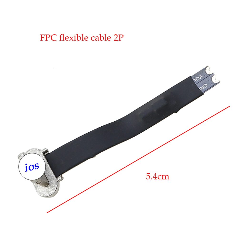USB C tipo C FPC 2 pines 3 pines con resistencia R1 Cable plano suave Cable de carga macho extensión de Cable de carga de carga rápida para teléfono: Naranja