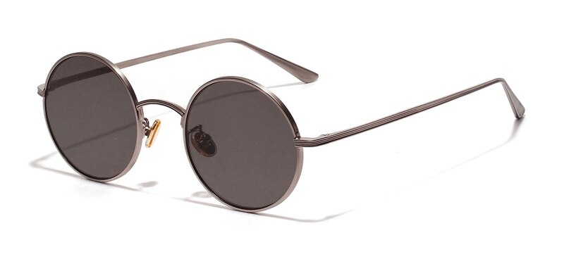 Peekaboo circular sunglasses women retro vintage silver gold metal frame clear yellow red round sun glasses for men uv400: silver with balck