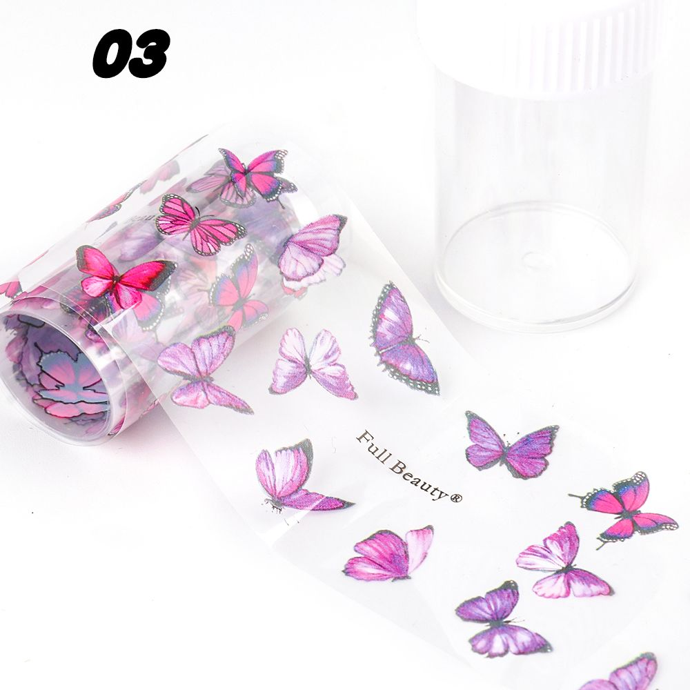 Aurora Nail Foils Shattered Glass Nail Art Marble Holographic Cellophane Paper Nail Sticker Summer Manicure Clear GL1900: 1808-03 bottle