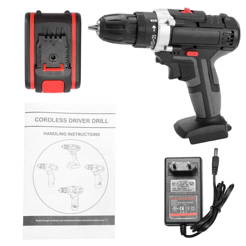 18V 36V Cordless Drill Electric Screwdriver Mini Wireless Power Driver DC Lithium-Ion Battery Electric Drilling Machine Mini: 1pcs battery