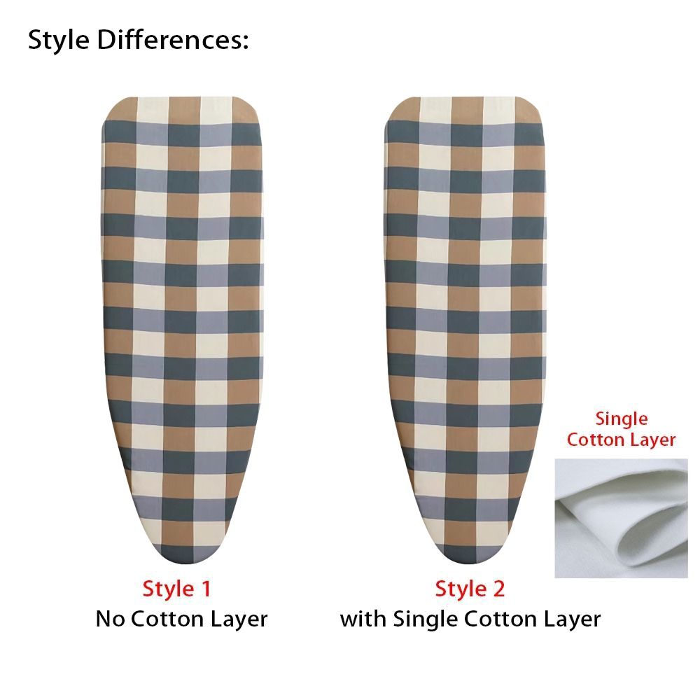 Strykebretttrekk med elastisk kant flekkbestandig sviende bomullspolstring varmeskjold for strykejern stryketrekk til strykebord