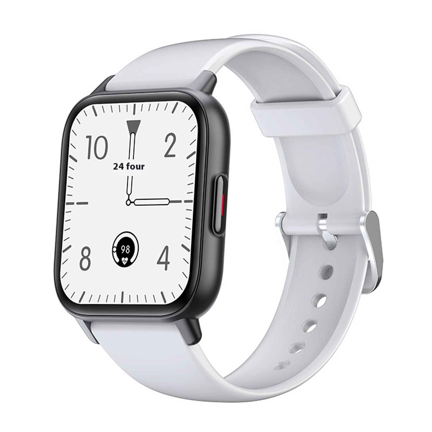 Smartwatch per chiamate Bluetooth, vera temperatura, frequenza cardiaca, orologio per ossigeno nel sangue, smartwatch sportivo multifunzionale da uomo: Argento