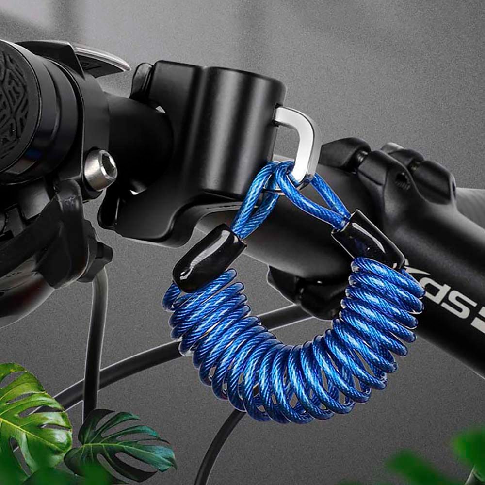 Bicycle Helmet Wire Rope Lock Anti-theft Mountain Bike Cycling Cable Lock Motorcycle Portable Lock Outdoor Bike Rope Padlock