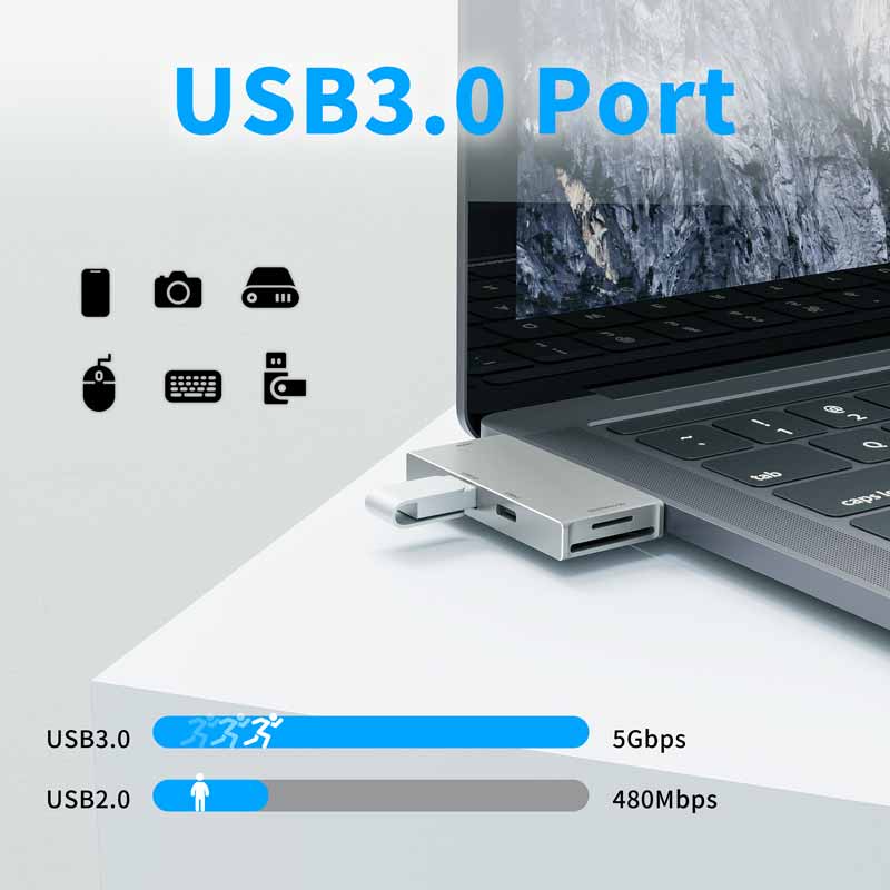 Tebe typu C Centrum stacja dokująca robić laptopa robić 4K adapter HDMI USB 3.0 SD/mikro SD USB C rozdzielacz portu 5 w 1 dla iPad zawodowiec