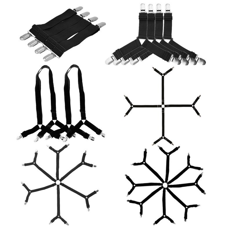 Attache de drap de lit élastique réglable, pince à matelas, housse de canapé, sangle fixe antidérapante, Kit de tondeuse Textile domestique