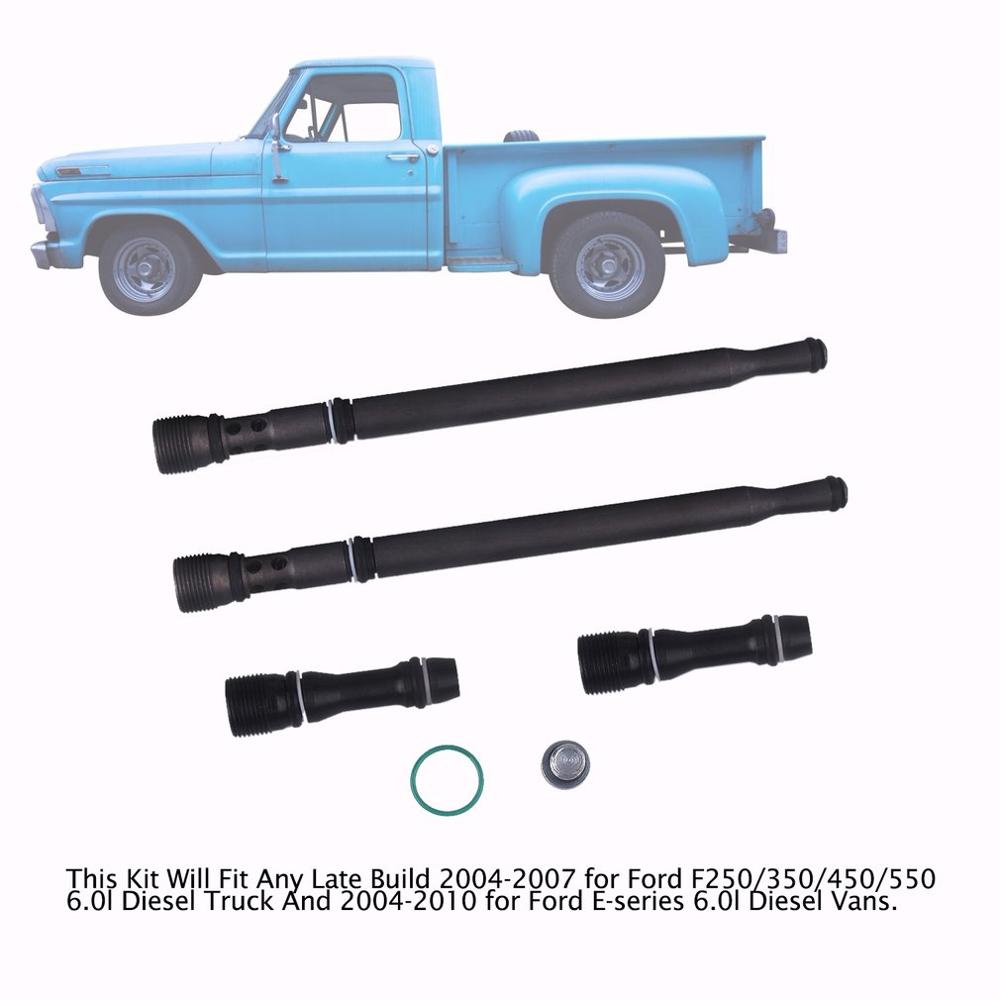 Updated Stand Pipe Dummy Plug Kit 04-10 For Ford 6.0L Super Duty Powerstroke Diesel Rail Plug Repair Parts