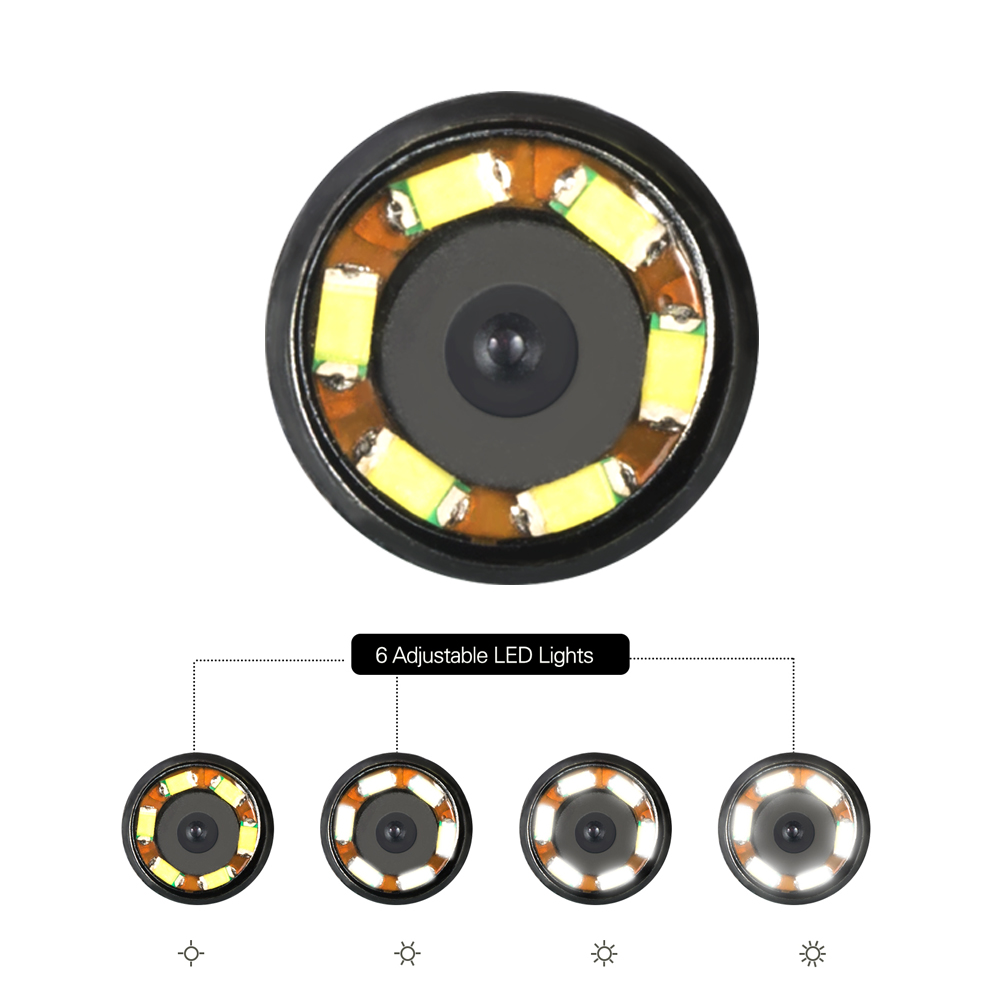 7mm 1/2/5m Flexible Snake Inspection Camera Waterproof Video Borescope for Smartphone USB Windows PC Endoscope Camera