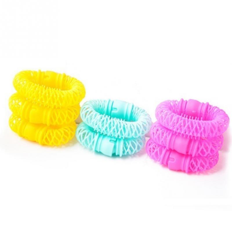 8 Teile/paket Tragbare Donuts Haar Locken Rolle Haar Styling Werkzeug Farben Nach Dem Zufall